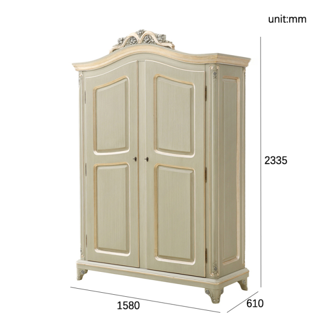 ,MY SHOP,French Style Wooden Wardrobe with Carved Details and Spacious Storage,foshan furniture factory,custom Furniture factory,china furniture factory