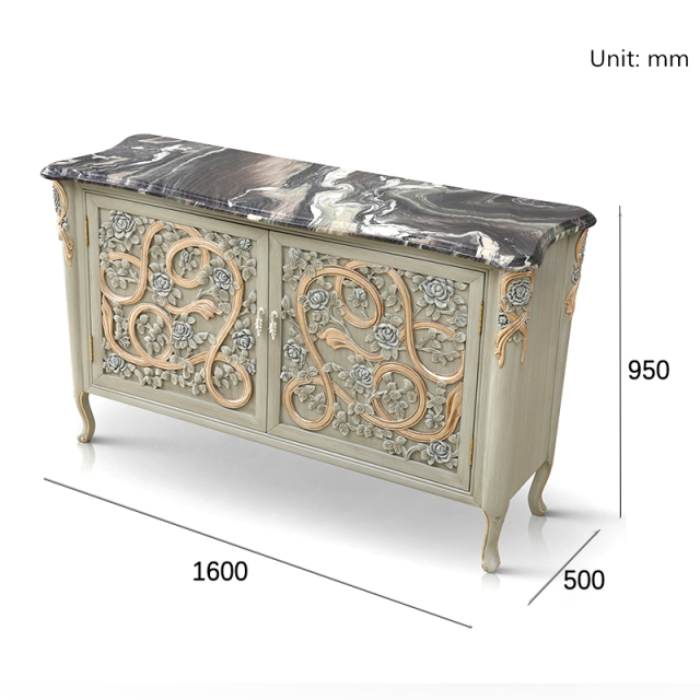French Style Dining Room Sideboard with Storage Shelves and Drawers,EKAR FURNITURE CO.,LTD,French Style Dining Room Sideboard with Storage Shelves and Drawers,foshan furniture factory,custom Furniture factory,china furniture factory