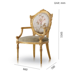 ,MY SHOP,Purchase Dining Room Golden Small Arm Chair  - Ekar Furniture,foshan furniture factory,custom Furniture factory,china furniture factory