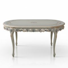 ,MY SHOP,French-Style Solid Wood Dining Table with Carved Details,foshan furniture factory,custom Furniture factory,china furniture factory