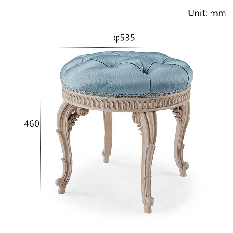Wooden Carved Makeup Dresser Wooden Ottoman Dressing Stool,EKAR FURNITURE CO.,LTD,Wooden Carved Makeup Dresser Wooden Ottoman Dressing Stool,foshan furniture factory,custom Furniture factory,china furniture factory