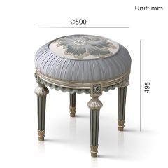,MY SHOP,French-Style Wooden Dressing Stool with Upholstered Seat for Bedrooms,foshan furniture factory,custom Furniture factory,china furniture factory