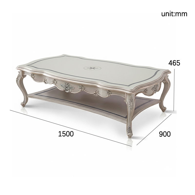 Newly Designed Elegant Wooden Center Table with Marble Top and Carved Flowers,EKAR FURNITURE CO.,LTD,,foshan furniture factory,custom Furniture factory,china furniture factory