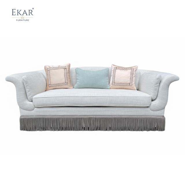 Luxury Classic Style Fabric Sofa with Fringe Detailing for Living Room,MY SHOP,Luxury Classic Style Fabric Sofa with Fringe Detailing for Living Room,foshan furniture factory,custom Furniture factory,china furniture factory