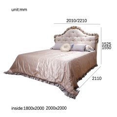 ,MY SHOP,Elegant Rose Hand-Carved Fabric Upholstered Headboard Bed - Ekar Furniture,foshan furniture factory,custom Furniture factory,china furniture factory