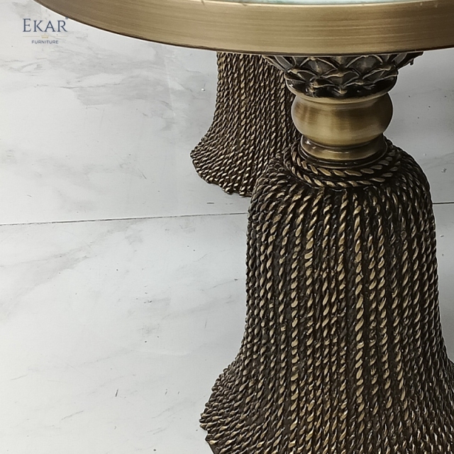 Regalia Marble Accent Table - Luxury Brass Tassel Side Table with Green Marble Top,MY SHOP,Regalia Marble Accent Table - Luxury Brass Tassel Side Table with Green Marble Top,foshan furniture factory,custom Furniture factory,china furniture factory