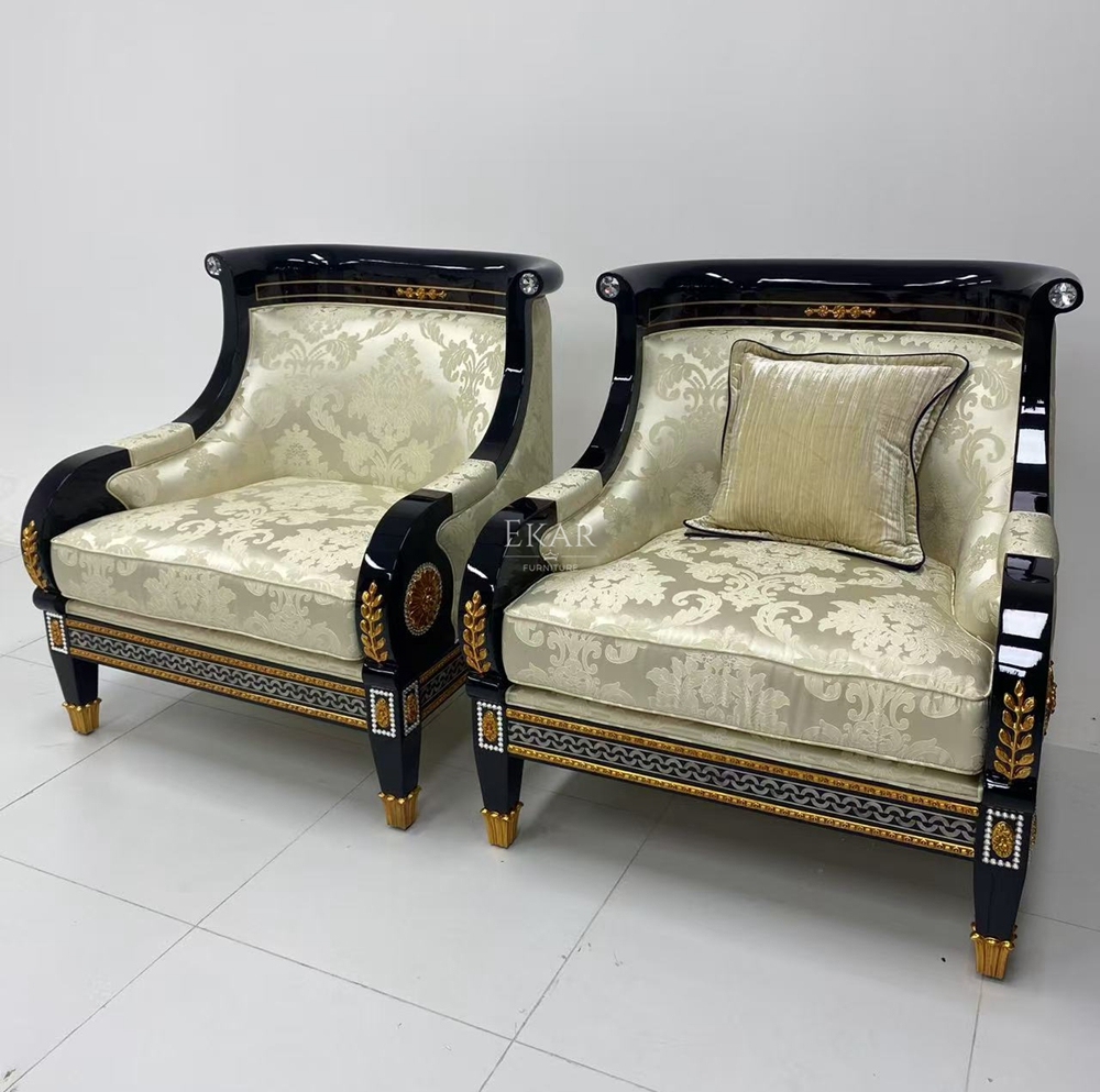EKAR European classic design fabric sofa set suitable for living rooms and reception rooms,EKAR FURNITURE CO.,LTD,livingroom stool french Upholstered modern chair sofa set for restaurant french luxury dining room,foshan furniture factory,custom Furniture factory,china furniture factory