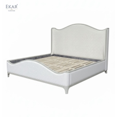 EKAR Serene Luxe Custom Solid Wood Bed | Upholstered Headboard for Luxury Bedrooms EK-LSDZBED-007,MY SHOP,EKAR Serene Luxe Custom Solid Wood Bed | Upholstered Headboard for Luxury Bedrooms EK-LSDZBED-007,foshan furniture factory,custom Furniture factory,china furniture factory