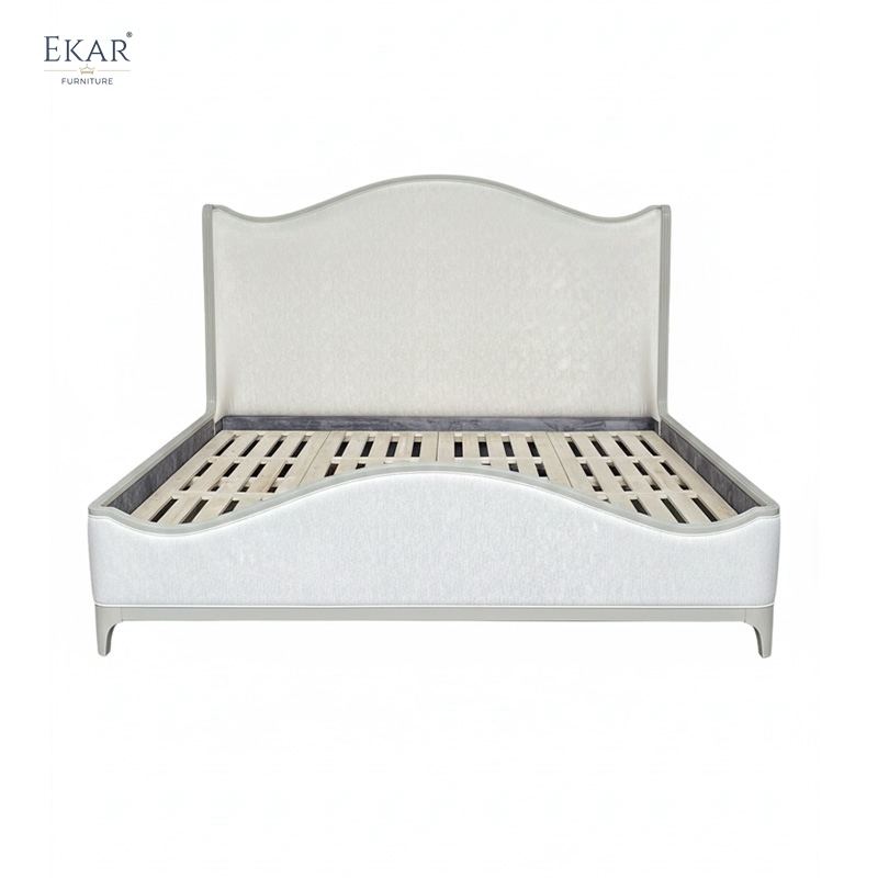 EKAR Serene Luxe Custom Solid Wood Bed | Upholstered Headboard for Luxury Bedrooms EK-LSDZBED-007,EKAR FURNITURE CO.,LTD,EKAR Serene Luxe Custom Solid Wood Bed | Upholstered Headboard for Luxury Bedrooms EK-LSDZBED-007,foshan furniture factory,custom Furniture factory,china furniture factory