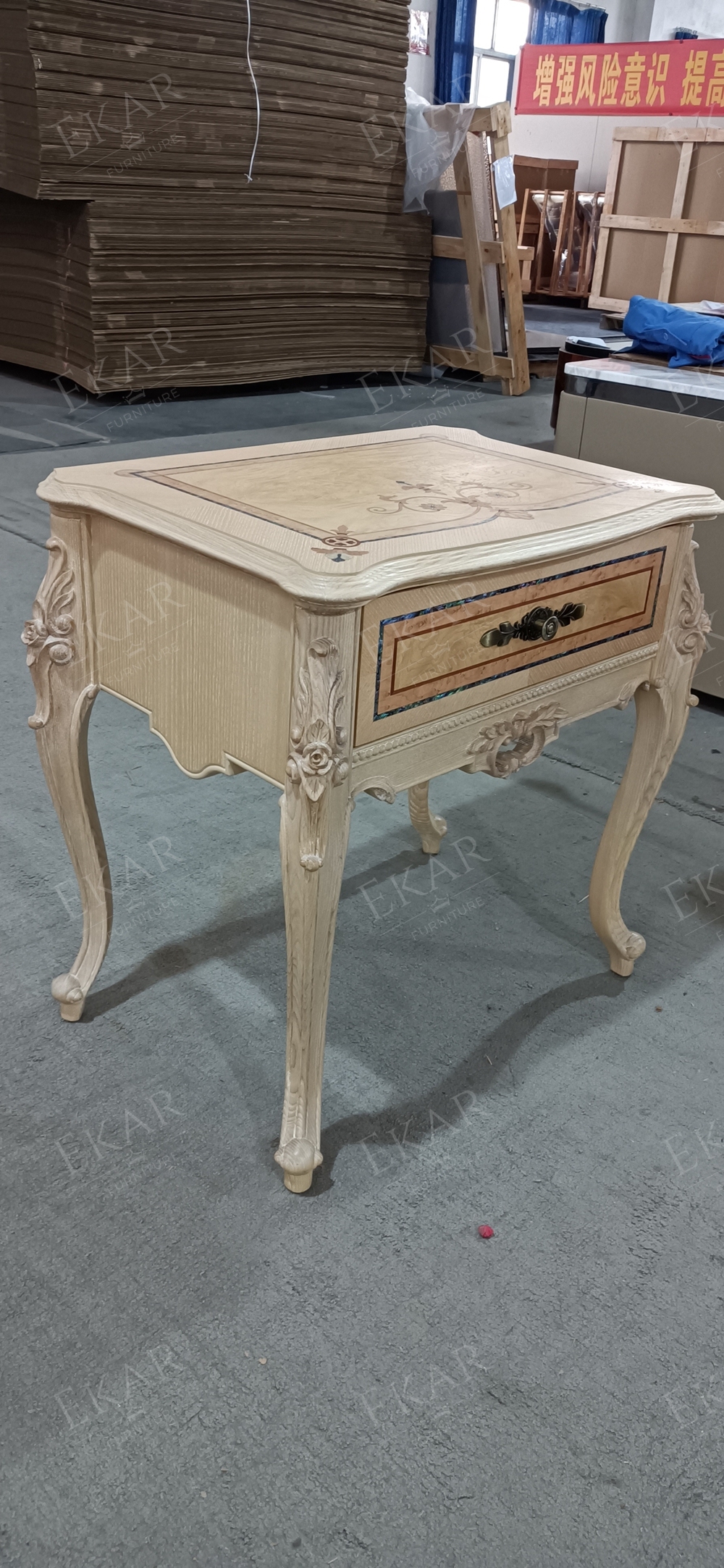 Antique Classic Design Carved Wooden Nightstand Bedside Table,EKAR FURNITURE CO.,LTD,Antique Classic Design Carved Wooden Nightstand Bedside Table - Ekar Furniture,foshan furniture factory,custom Furniture factory,china furniture factory