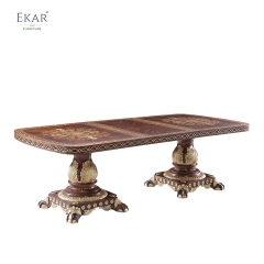 EKAR Vanderbilt Imperial Double-Pedestal Dining Table with Marquetry Inlay,MY SHOP,EKAR Vanderbilt Imperial Double-Pedestal Dining Table with Marquetry Inlay,foshan furniture factory,custom Furniture factory,china furniture factory