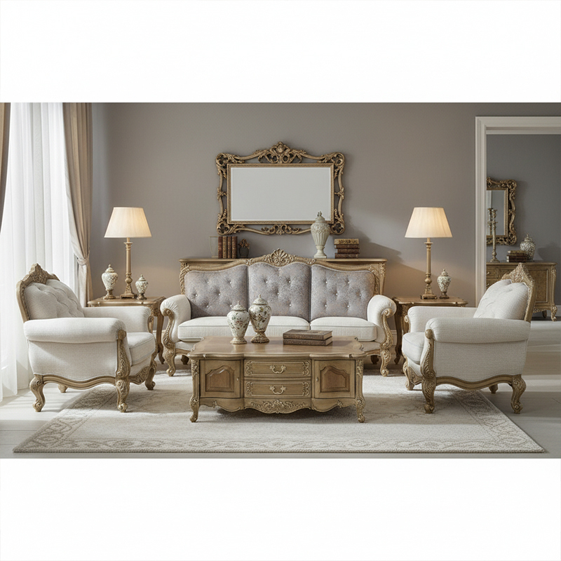 EKAR Savoy Estate Hand-Carved Wood Sofa with Tufted Damask Center Panel,EKAR FURNITURE CO.,LTD,EKAR Savoy Estate Hand-Carved Wood Sofa with Tufted Damask Center Panel,foshan furniture factory,custom Furniture factory,china furniture factory