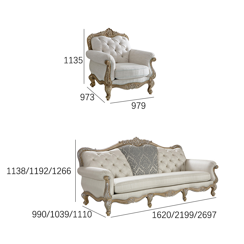 EKAR Savoy Estate Hand-Carved Wood Sofa with Tufted Damask Center Panel,EKAR FURNITURE CO.,LTD,EKAR Savoy Estate Hand-Carved Wood Sofa with Tufted Damask Center Panel,foshan furniture factory,custom Furniture factory,china furniture factory