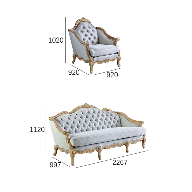 EKAR Antoinette Estate Hand-Carved Tufted Sofa in Cream &amp; Gold,MY SHOP,EKAR Antoinette Estate Hand-Carved Tufted Sofa in Cream &amp; Gold,foshan furniture factory,custom Furniture factory,china furniture factory