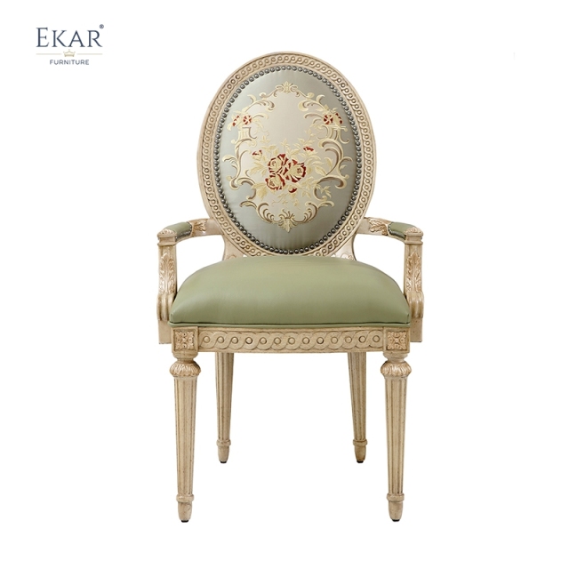 EKAR Genevieve Estate Oval Back Dining Chair with Embroidered Upholstery,MY SHOP,EKAR Genevieve Estate Oval Back Dining Chair with Embroidered Upholstery,foshan furniture factory,custom Furniture factory,china furniture factory