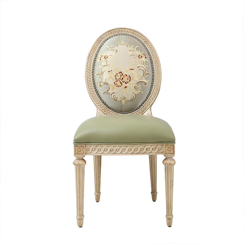 EKAR Genevieve Estate Oval Back Dining Chair with Embroidered Upholstery,EKAR FURNITURE CO.,LTD,EKAR Genevieve Estate Oval Back Dining Chair with Embroidered Upholstery,foshan furniture factory,custom Furniture factory,china furniture factory