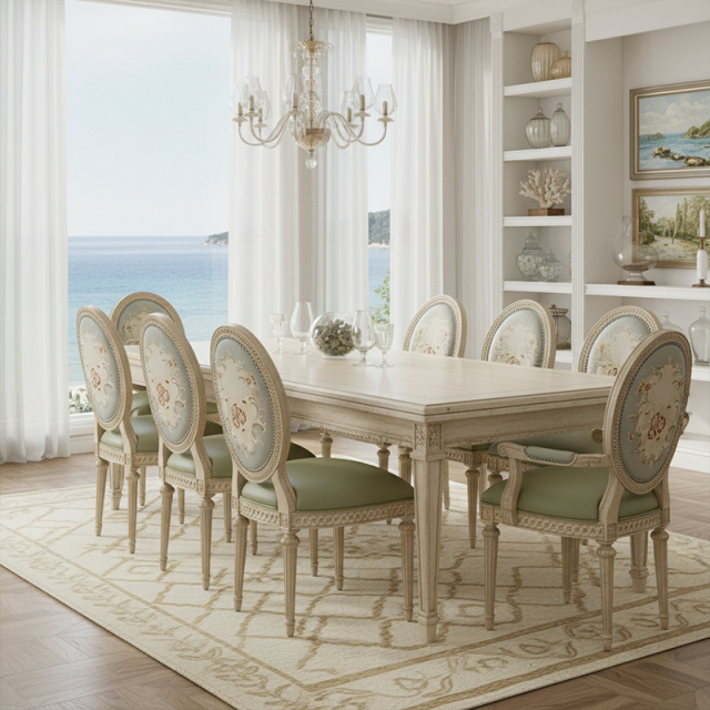 EKAR Genevieve Estate Oval Back Dining Chair with Embroidered Upholstery,MY SHOP,EKAR Genevieve Estate Oval Back Dining Chair with Embroidered Upholstery,foshan furniture factory,custom Furniture factory,china furniture factory