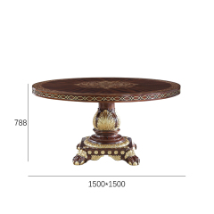 EKAR Windsor Royal Round Dining Table with Starburst Marquetry and Gilded Pedestal,MY SHOP,EKAR Windsor Royal Round Dining Table with Starburst Marquetry and Gilded Pedestal,foshan furniture factory,custom Furniture factory,china furniture factory