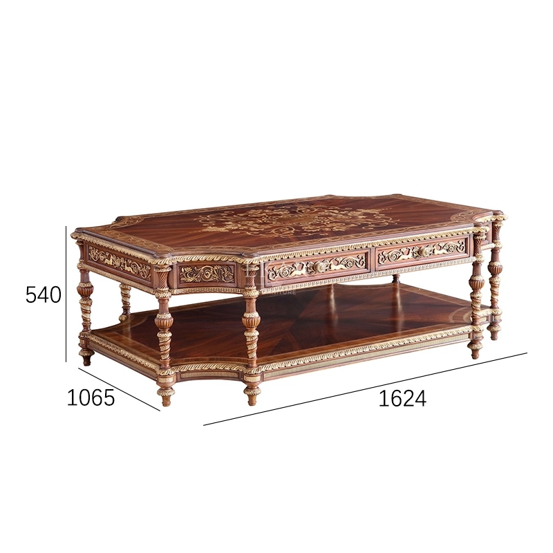 EKAR Royal Sovereign Marquetry Coffee Table with Hand-Carved Gilded Accents,EKAR FURNITURE CO.,LTD,EKAR Royal Sovereign Marquetry Coffee Table with Hand-Carved Gilded Accents,foshan furniture factory,custom Furniture factory,china furniture factory