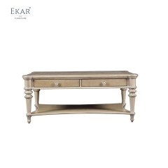 EKAR Hampton Estate Rectangular Coffee Table with Dual Drawers and Lower Shelf,MY SHOP,EKAR Hampton Estate Rectangular Coffee Table with Dual Drawers and Lower Shelf,foshan furniture factory,custom Furniture factory,china furniture factory