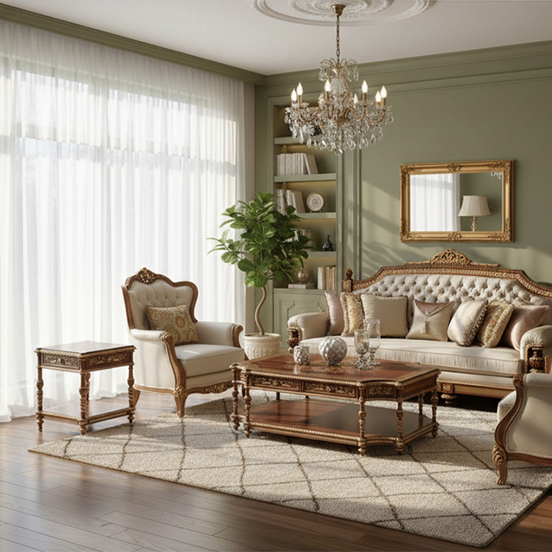 EKAR Royal Sovereign Carved End Table with Gilded Accents and Lower Shelf,EKAR FURNITURE CO.,LTD,EKAR Royal Sovereign Carved End Table with Gilded Accents and Lower Shelf,foshan furniture factory,custom Furniture factory,china furniture factory