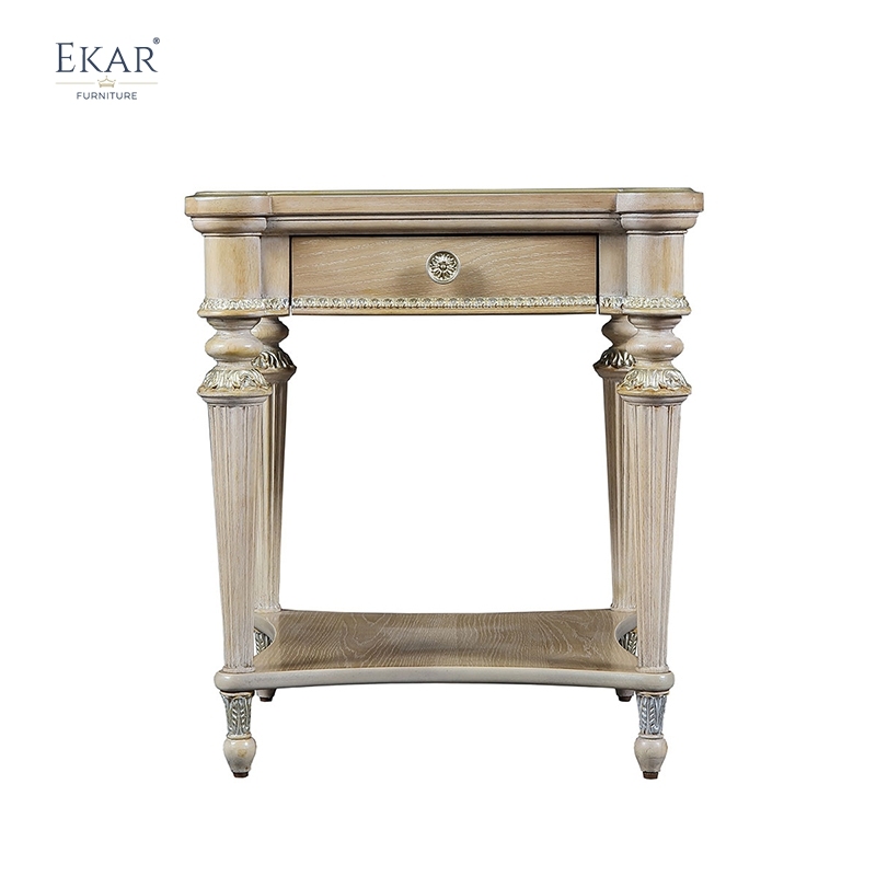 EKAR Hampton Estate Square End Table with Inlaid Top and Fluted Legs,EKAR FURNITURE CO.,LTD,EKAR Hampton Estate Square End Table with Inlaid Top and Fluted Legs,foshan furniture factory,custom Furniture factory,china furniture factory