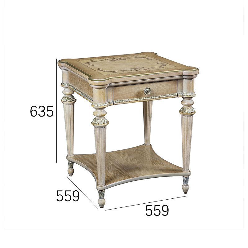 EKAR Hampton Estate Square End Table with Inlaid Top and Fluted Legs,EKAR FURNITURE CO.,LTD,EKAR Hampton Estate Square End Table with Inlaid Top and Fluted Legs,foshan furniture factory,custom Furniture factory,china furniture factory