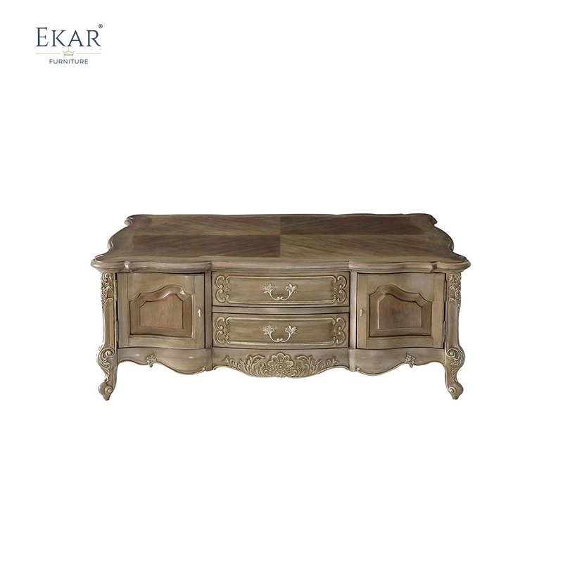 EKAR Isabelle French Provincial Carved Coffee Table with Storage,EKAR FURNITURE CO.,LTD,EKAR Isabelle French Provincial Carved Coffee Table with Storage,foshan furniture factory,custom Furniture factory,china furniture factory