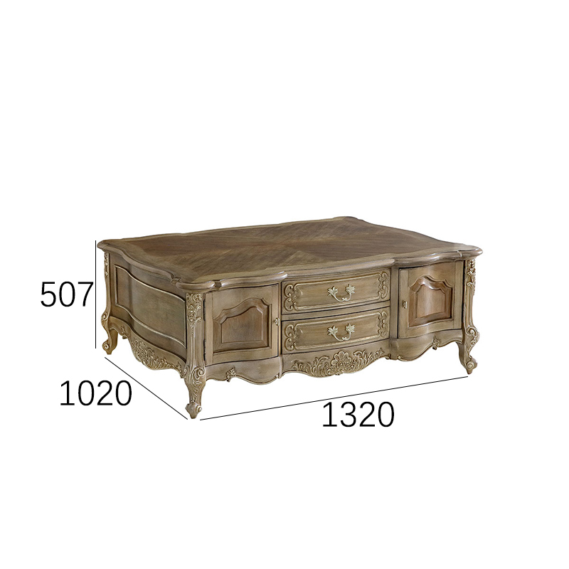 EKAR Isabelle French Provincial Carved Coffee Table with Storage,EKAR FURNITURE CO.,LTD,EKAR Isabelle French Provincial Carved Coffee Table with Storage,foshan furniture factory,custom Furniture factory,china furniture factory