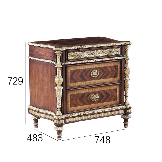 EKAR Windsor Imperial Estate Nightstand with Gilded Spiral Columns and Parquet Inlay,EKAR FURNITURE CO.,LTD,EKAR Windsor Imperial Estate Nightstand with Gilded Spiral Columns and Parquet Inlay,foshan furniture factory,custom Furniture factory,china furniture factory