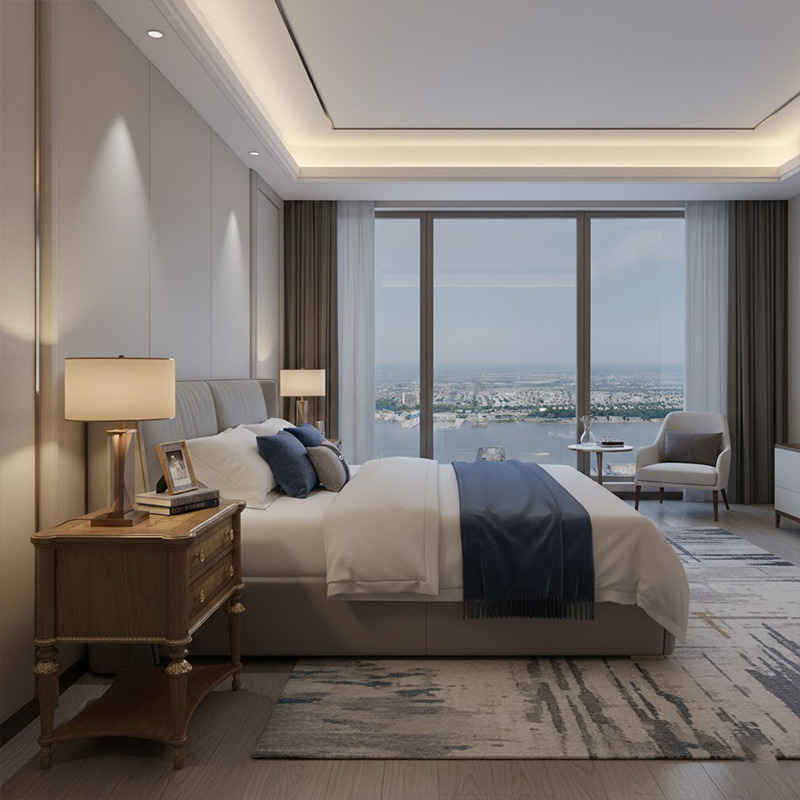 EKAR Hampton Estate Two-Drawer Nightstand with Lower Shelf and Marquetry,EKAR FURNITURE CO.,LTD,EKAR Hampton Estate Two-Drawer Nightstand with Lower Shelf and Marquetry,foshan furniture factory,custom Furniture factory,china furniture factory