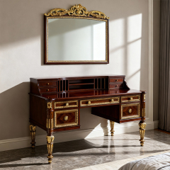 EKAR Windsor Imperial Estate Vanity Desk with Hutch and Gilded Mirror,MY SHOP,EKAR Windsor Imperial Estate Vanity Desk with Hutch and Gilded Mirror,foshan furniture factory,custom Furniture factory,china furniture factory