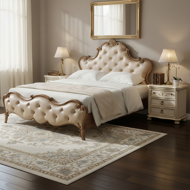 EKAR Seraphina Luxury American Style Bed | Tufted Pearl Leather Master Bedroom Furniture,MY SHOP,EKAR Seraphina Luxury American Style Bed | Tufted Pearl Leather Master Bedroom Furniture,foshan furniture factory,custom Furniture factory,china furniture factory