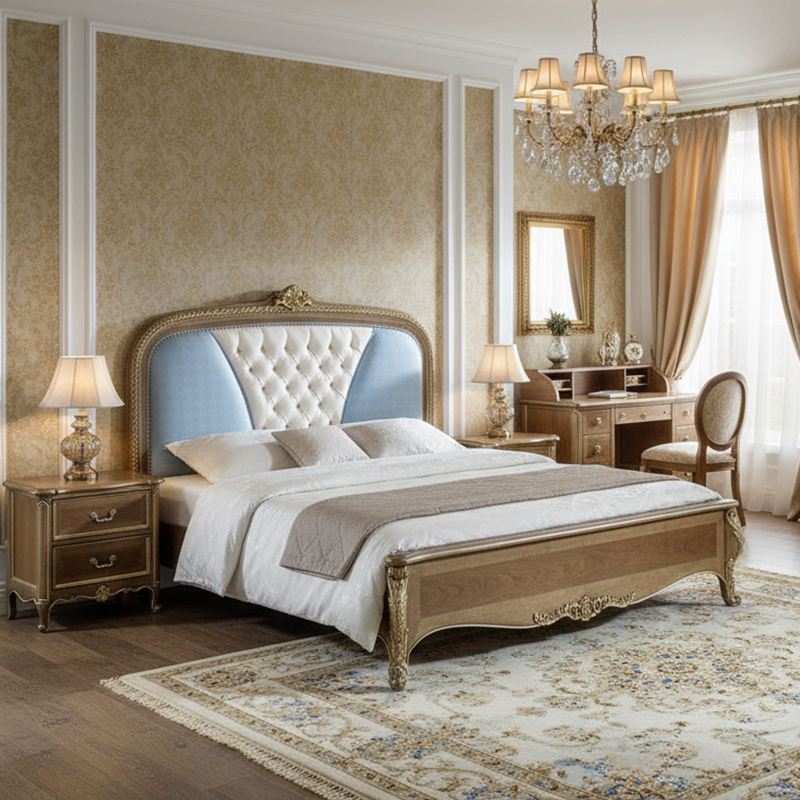 EKAR Royal Imperial Luxury Bed | American Style Hand-Carved Upholstered Bed Frame | Premium Master Bedroom Selections,EKAR FURNITURE CO.,LTD,EKAR Royal Imperial Luxury Bed | American Style Hand-Carved Upholstered Bed Frame | Premium Master Bedroom Selections,foshan furniture factory,custom Furniture factory,china furniture factory