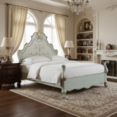 EKAR Florentine Heritage Luxury Bed | Hand-Painted American Style Master Bedroom Furniture,MY SHOP,EKAR Florentine Heritage Luxury Bed | Hand-Painted American Style Master Bedroom Furniture,foshan furniture factory,custom Furniture factory,china furniture factory
