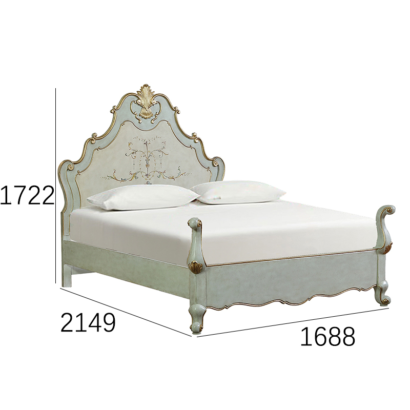 EKAR Florentine Heritage Luxury Bed | Hand-Painted American Style Master Bedroom Furniture,EKAR FURNITURE CO.,LTD,EKAR Florentine Heritage Luxury Bed | Hand-Painted American Style Master Bedroom Furniture,foshan furniture factory,custom Furniture factory,china furniture factory
