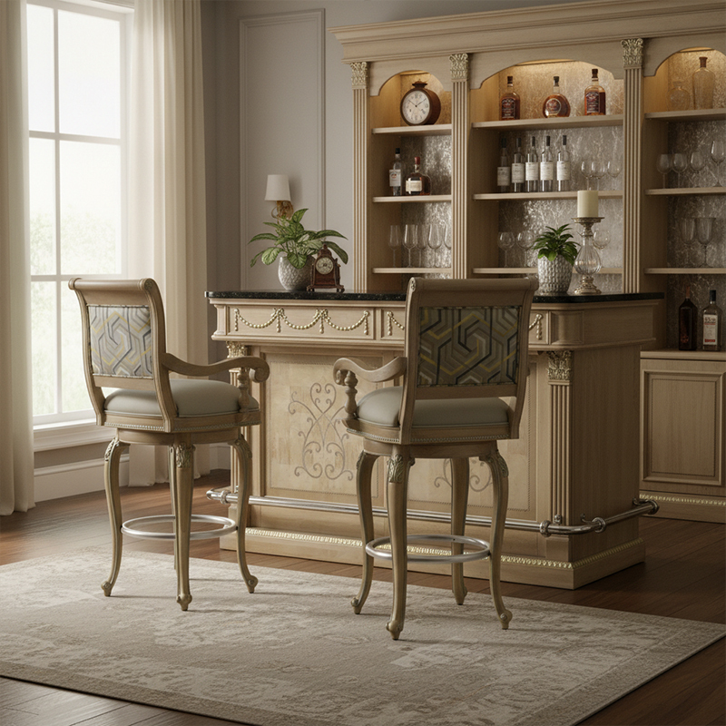 EKAR Heritage Luxury Bar Stool | Swivel American Style Bar Chair | Premium Bar Furniture,EKAR FURNITURE CO.,LTD,EKAR Heritage Luxury Bar Stool | Swivel American Style Bar Chair | Premium Bar Furniture,foshan furniture factory,custom Furniture factory,china furniture factory