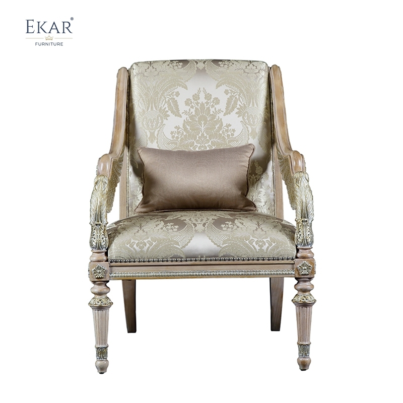 EKAR Regal Damask Accent Chair Classical Living Room Furniture,EKAR FURNITURE CO.,LTD,EKAR Regal Damask Accent Chair Classical Living Room Furniture,foshan furniture factory,custom Furniture factory,china furniture factory