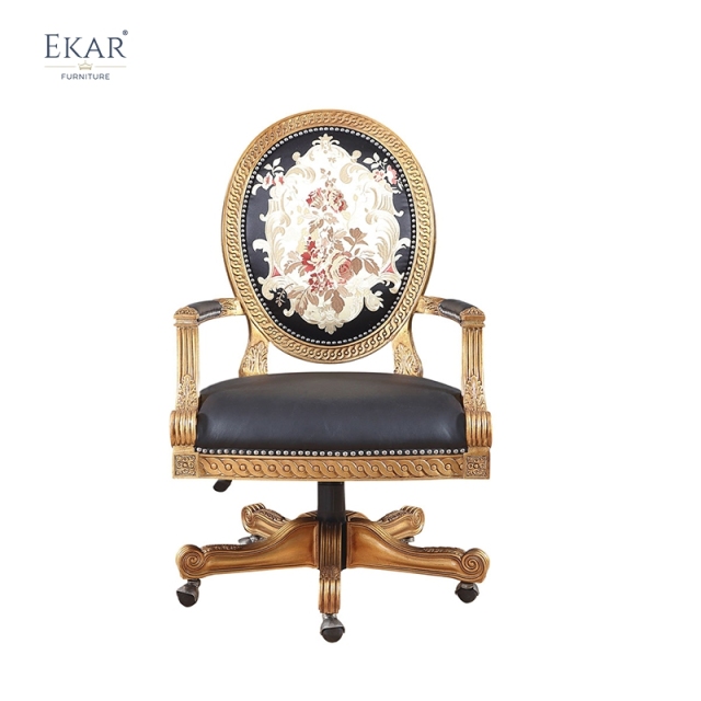 EKAR Aristocrat Luxury Executive Chair | Hand-Carved Gold Leaf Office Furniture | American Style Swivel Chair,MY SHOP,EKAR Aristocrat Luxury Executive Chair | Hand-Carved Gold Leaf Office Furniture | American Style Swivel Chair,foshan furniture factory,custom Furniture factory,china furniture factory
