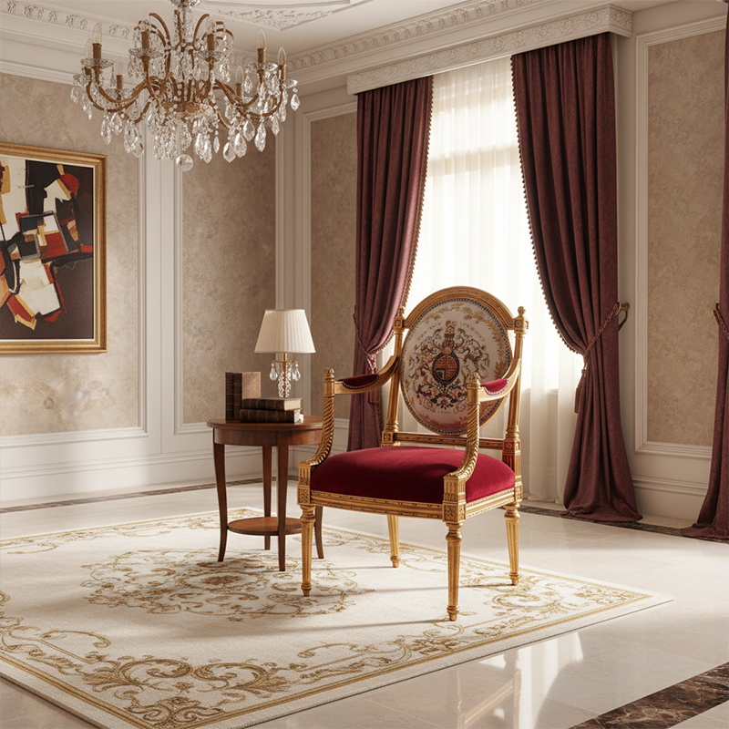 EKAR Monarch Imperial Luxury Accent Chair | Gold Leaf Royal Armchair | Classic Living Room Furniture,EKAR FURNITURE CO.,LTD,EKAR Monarch Imperial Luxury Accent Chair | Gold Leaf Royal Armchair | Classic Living Room Furniture,foshan furniture factory,custom Furniture factory,china furniture factory