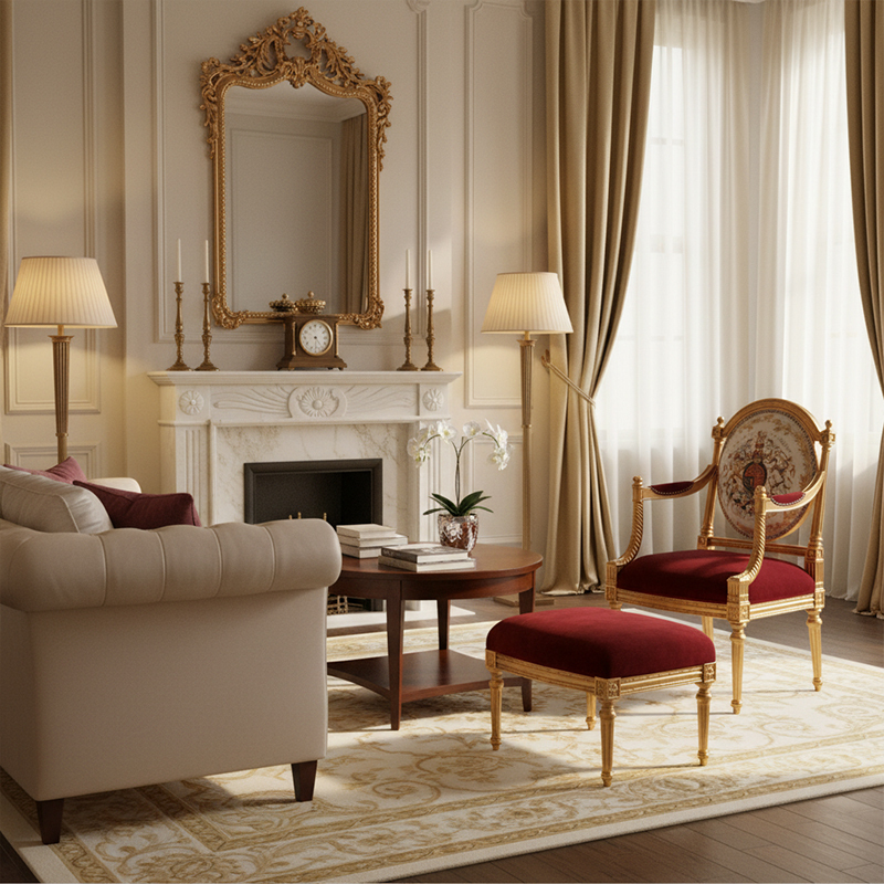 EKAR Monarch Imperial Luxury Accent Chair | Gold Leaf Royal Armchair | Classic Living Room Furniture,EKAR FURNITURE CO.,LTD,EKAR Monarch Imperial Luxury Accent Chair | Gold Leaf Royal Armchair | Classic Living Room Furniture,foshan furniture factory,custom Furniture factory,china furniture factory