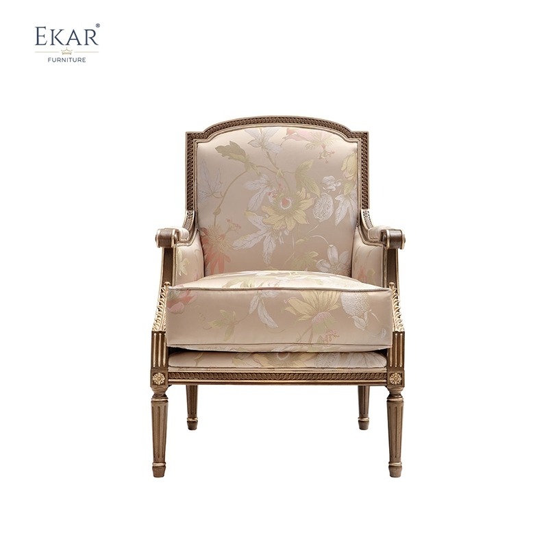 EKAR Vienna Luxury Accent Chair | American Style Floral Armchair | Classical Living Room Seating,EKAR FURNITURE CO.,LTD,EKAR Vienna Luxury Accent Chair | American Style Floral Armchair | Classical Living Room Seating,foshan furniture factory,custom Furniture factory,china furniture factory
