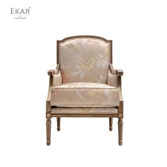 EKAR Vienna Luxury Accent Chair | American Style Floral Armchair | Classical Living Room Seating,EKAR FURNITURE CO.,LTD,EKAR Vienna Luxury Accent Chair | American Style Floral Armchair | Classical Living Room Seating,foshan furniture factory,custom Furniture factory,china furniture factory