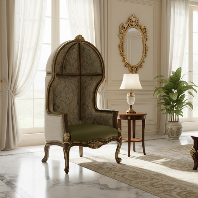EKAR Majestique Canopy Porter’s Chair | Luxury American Style Hooded Armchair | Classical High-End Seating,EKAR FURNITURE CO.,LTD,EKAR Majestique Canopy Porter’s Chair | Luxury American Style Hooded Armchair | Classical High-End Seating,foshan furniture factory,custom Furniture factory,china furniture factory
