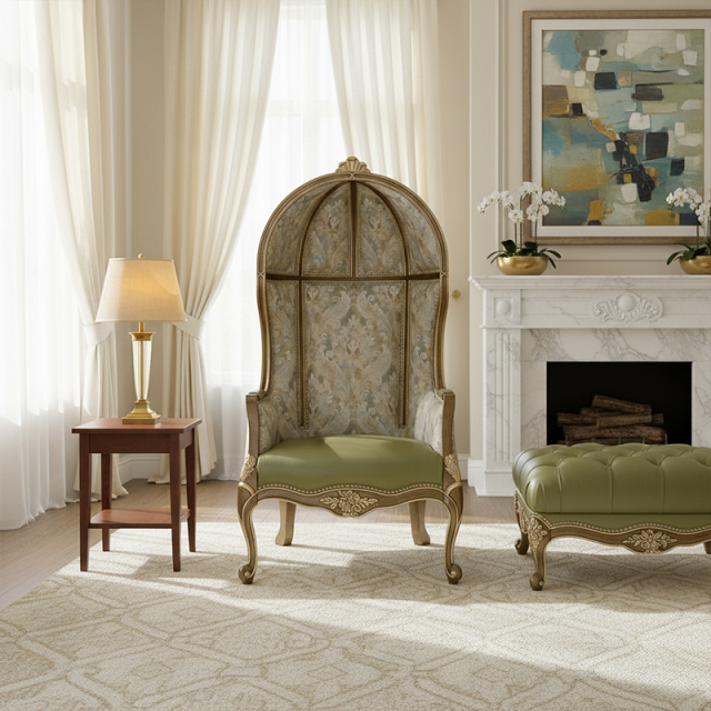 EKAR Majestique Canopy Porter’s Chair | Luxury American Style Hooded Armchair | Classical High-End Seating,EKAR FURNITURE CO.,LTD,EKAR Majestique Canopy Porter’s Chair | Luxury American Style Hooded Armchair | Classical High-End Seating,foshan furniture factory,custom Furniture factory,china furniture factory