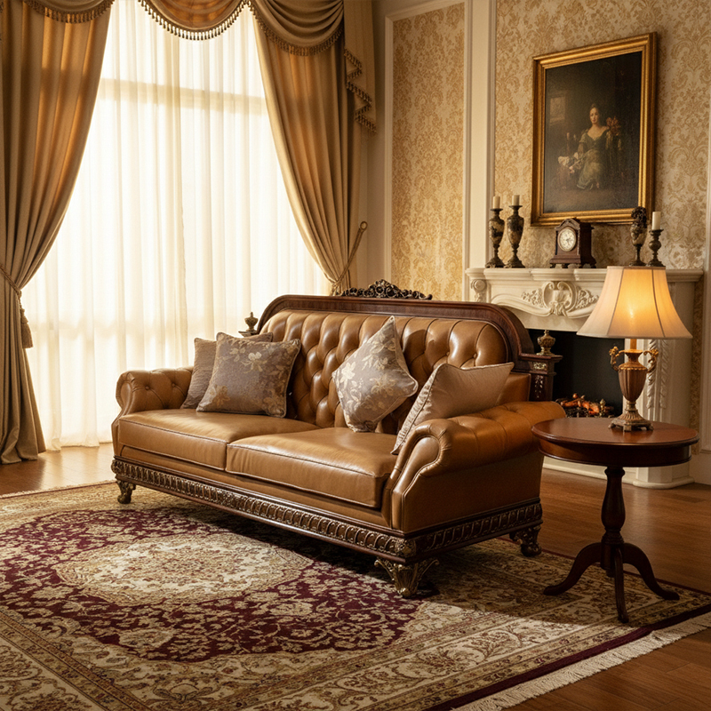 EKAR Buckingham Heritage Luxury English Style Sofa | Ornate Tufted Leather Living Room Furniture,EKAR FURNITURE CO.,LTD,EKAR Buckingham Heritage Luxury English Style Sofa | Ornate Tufted Leather Living Room Furniture,foshan furniture factory,custom Furniture factory,china furniture factory