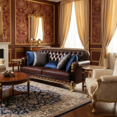 EKAR Imperial Majesty Luxury Sofa | Traditional English Tufted Leather Couch | Ornate Living Room Furniture,MY SHOP,EKAR Imperial Majesty Luxury Sofa | Traditional English Tufted Leather Couch | Ornate Living Room Furniture,foshan furniture factory,custom Furniture factory,china furniture factory