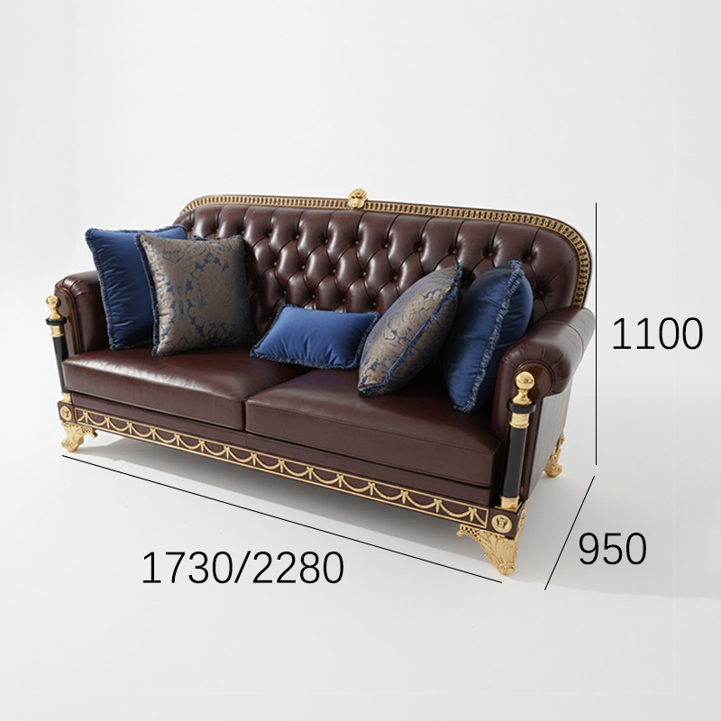 EKAR Imperial Majesty Luxury Sofa | Traditional English Tufted Leather Couch | Ornate Living Room Furniture,EKAR FURNITURE CO.,LTD,EKAR Imperial Majesty Luxury Sofa | Traditional English Tufted Leather Couch | Ornate Living Room Furniture,foshan furniture factory,custom Furniture factory,china furniture factory