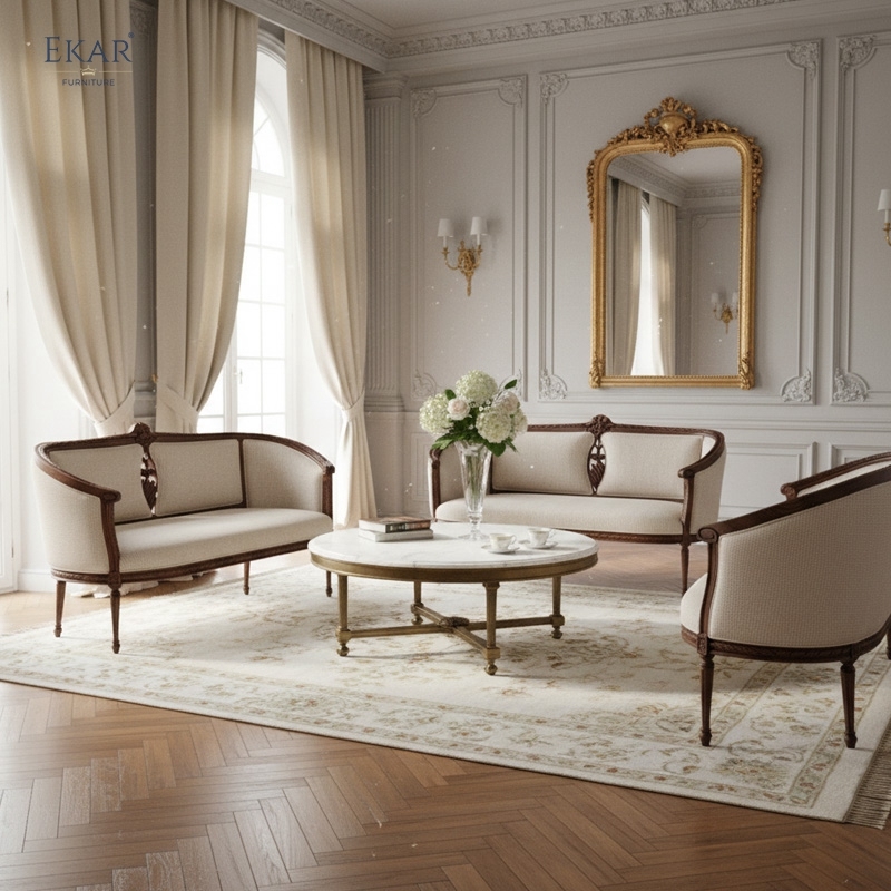 French Provincial Sofa | Luxury Living Room Furniture | EKAR FURNITURE,EKAR FURNITURE CO.,LTD,French Provincial Sofa | Luxury Living Room Furniture | EKAR FURNITURE,foshan furniture factory,custom Furniture factory,china furniture factory