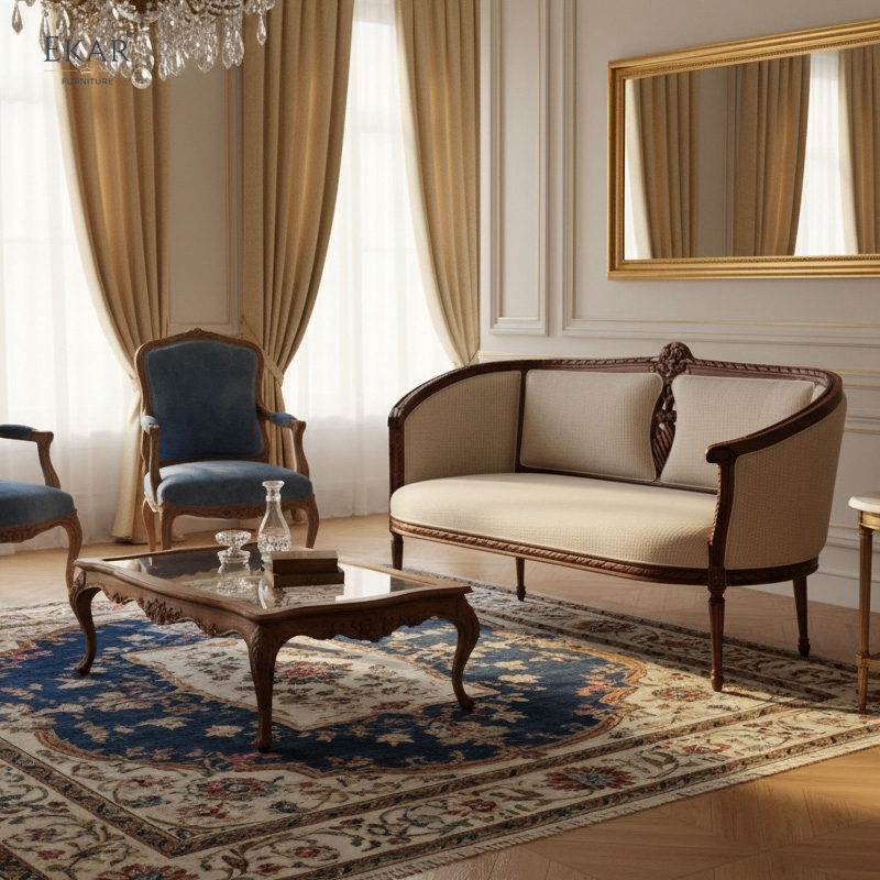 French Provincial Sofa | Luxury Living Room Furniture | EKAR FURNITURE,EKAR FURNITURE CO.,LTD,French Provincial Sofa | Luxury Living Room Furniture | EKAR FURNITURE,foshan furniture factory,custom Furniture factory,china furniture factory